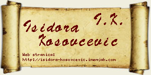 Isidora Kosovčević vizit kartica